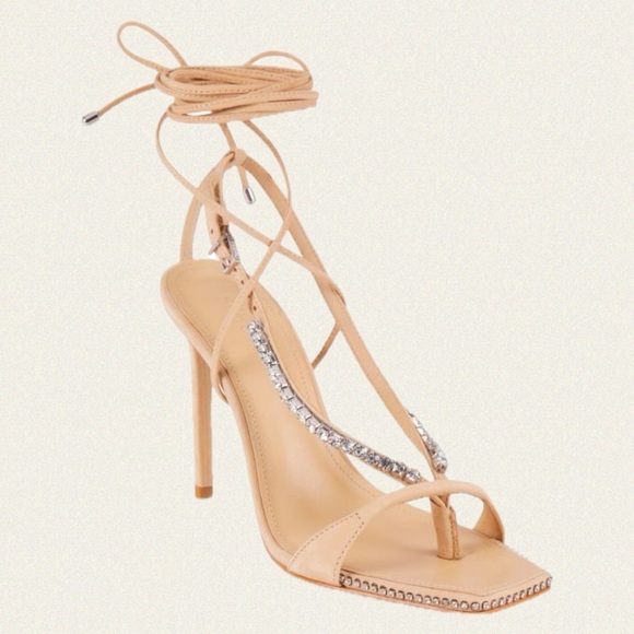 Schutz Vikki Crystal Embellished High Heel Sandals - Picture 1 of 12